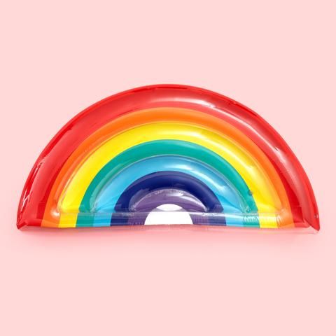 Inflatable rainbow Floating Bed