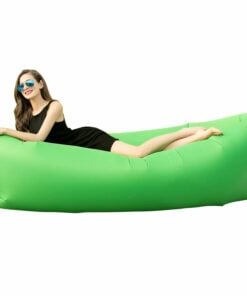 green inflatable couch