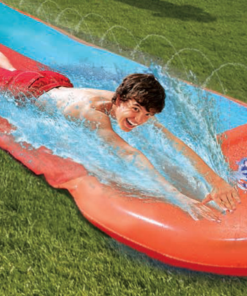 H2O GO! Bestway 5.49m Double Water Slide With Spraying