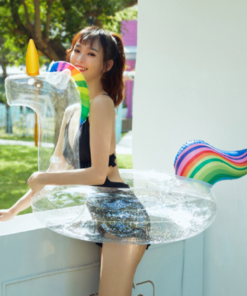 Glitter Transparent Unicorn Swimming Ring - 獨角獸水泡