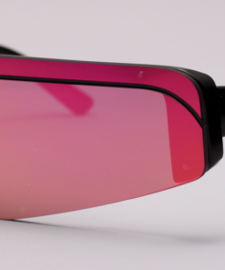 Space Flash Mirror Lens Black Frame Sunglasses - Image 5