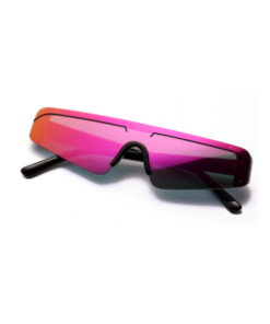 Space Flash Mirror Lens Black Frame Sunglasses - Image 4