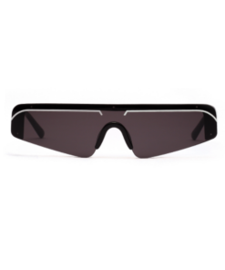 Space Flash Mirror Lens Black Frame Sunglasses - Image 3