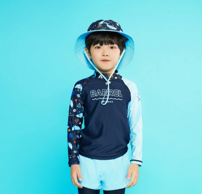 Barrel Kids Summer Rashguard-DEEP NAVY
