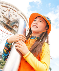Barrel Kids Summer Rashguard-ORANGE