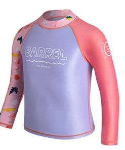Barrel Kids Summer Rashguard-PALE PURPLE hk