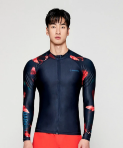 Barrel Mens Kua Pattern Zip-Up Rashguard-DEEP NAVY hk