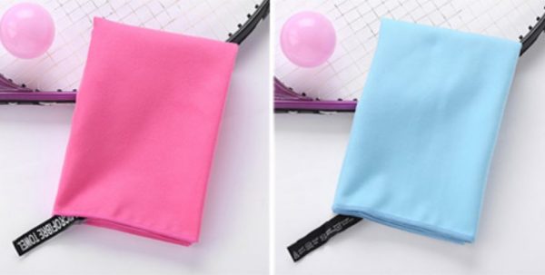 Blue & Pink Microfiber Quick Dry Towel