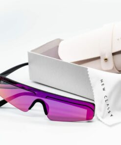 Space Flash Mirror Lens Black Frame Sunglasses