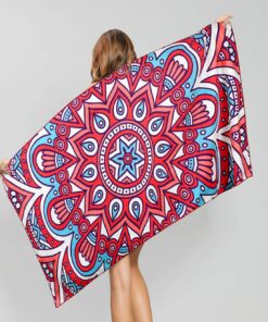 Pink Mandala Summer Microfiber Beach Towel