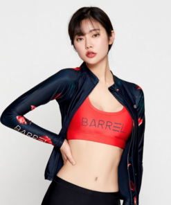 Barrel Womens Piha Pattern Zip-Up Rashguard-DEEP NAVY hk