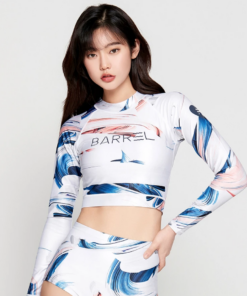 Barrel Womens Basic Crop Rashguard-Haz hk
