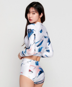 Barrel Womens Basic Crop Rashguard-Haze