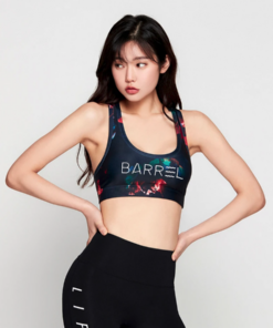 Barrel Womens Big Logo Pattern Bra Top-ORE hk