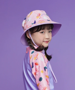 Barrel Kids Pattern Bucket Hat-MINGO
