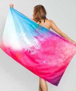 Starry Galaxy Moonstone Summer Microfiber Beach Towel