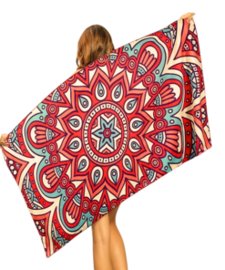 Pink Mandala Summer Microfiber Sand Free Beach Towel