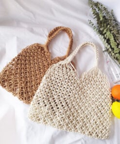 Fashionable Beach Handbag Mesh Net/Straw Tote Bag
