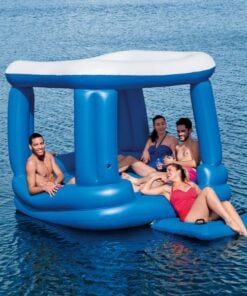 Bestway Inflatable Floating House Lounge 4-6 People Floating Bed