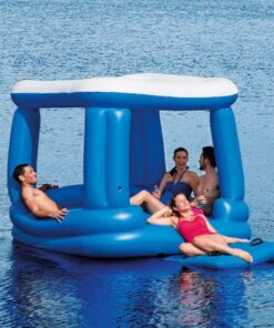 Bestway Inflatable Floating House Lounge 4-6 People Floating Bed