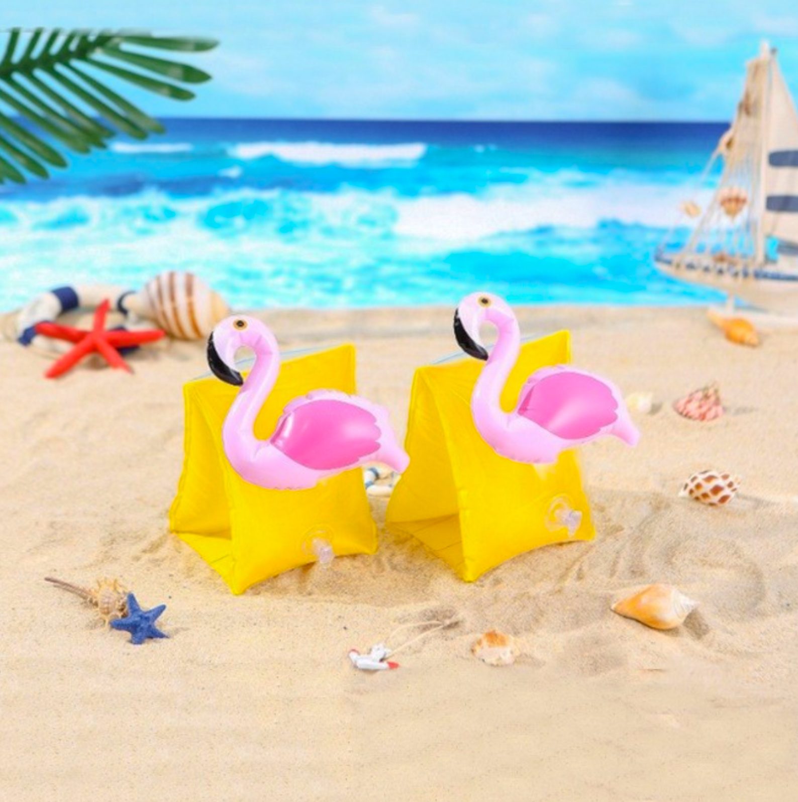 Baby Kids Arm Circle Flamingo Pineapple Arm Band Float Children Safe Swimming Ring