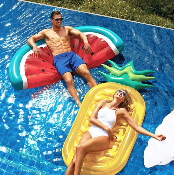 Giant Inflatable Watermelon and pineapple Pool Floatie
