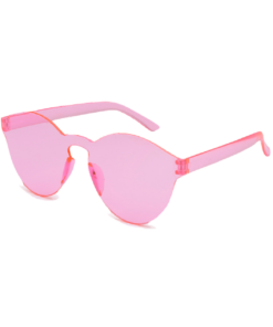 Round Pink Flame Party Sunglasses