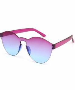Round Purple Flame Party Sunglasses