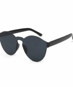 Round Black Flame Party Sunglasses