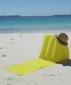 Inflatable Beach Sunbathing Lounger Back Pillow Cushion Chair hk