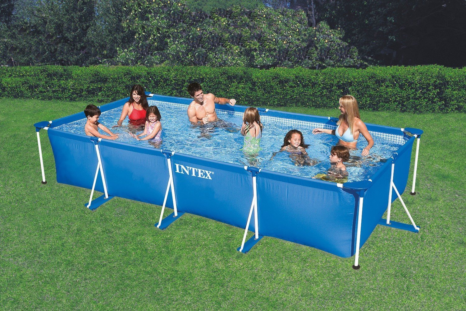 3-4m INTEX Metal Frame Rectangular Swimming Pool (28273) – Holimood Shop
