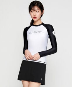 Barrel Womens Eve Rashguard - White/Black 女款防曬泳衣 韓國防曬衣