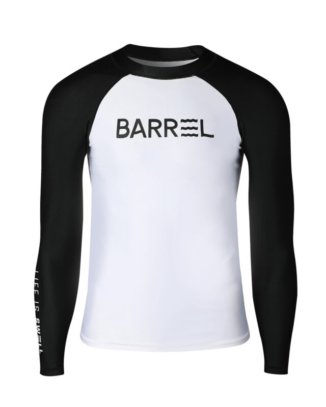 Barrel Mens Basic Sun Rashguard – WHITE 男士防曬泳衣 – Holimood Shop