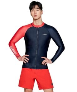 Barrel Mens Kua Zip-Up Rashguard - DEEP NAVY 拉鍊防曬泳衣