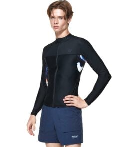 Barrel Mens Abyssal Zip Up Rashguard - OCEANIC 拉鍊防曬泳衣