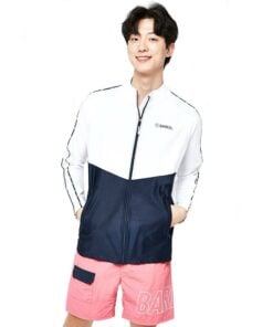 Barrel Mens Anthem Loose Fit Zip Up Rashguard-WHITE 拉鍊防曬泳衣